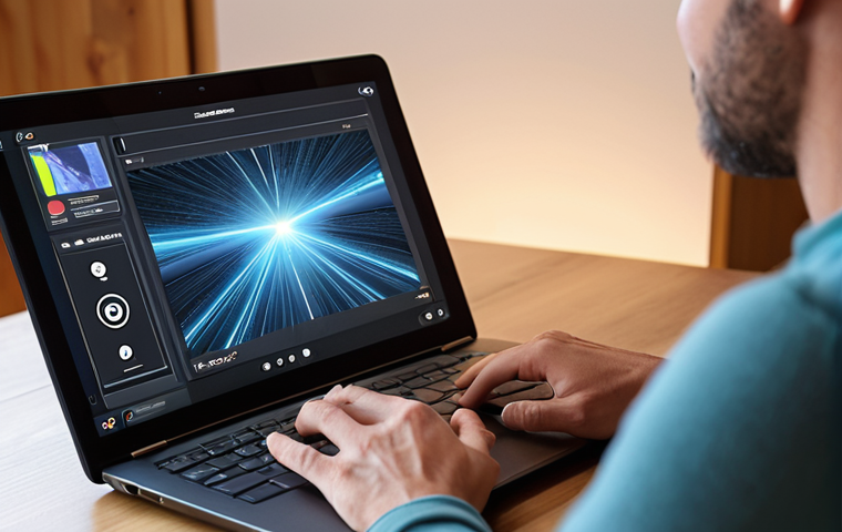 "A mid-30s Dutch individual, male or female, with a look of pleasant surprise and satisfaction, engaging with a sleek, modern laptop or tablet in a comfortable, well-lit home environment. On the screen, visually distinct elements representing highly personalized content are displayed: tailored hiking gear recommendations for the Ardennes, specific clothing styles, or travel suggestions. Subtle, glowing digital lines or abstract light patterns emanate from the screen, gently connecting with the user, symbolizing the seamless and intuitive nature of hyper-personalization. The overall mood is one of ease, understanding, and quiet innovation, with a clean, contemporary aesthetic. Realistic photography, shallow depth of field, natural lighting."