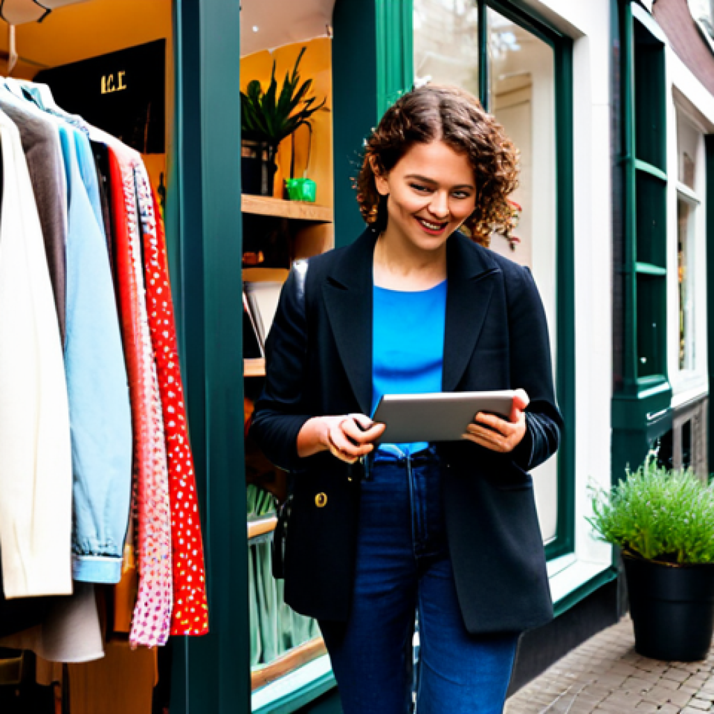 하이퍼 퍼스널라이제이션과 지역 마케팅 - Personalized Shopping Experience in Amsterdam**
"A brightly lit, modern clothing boutique in the Jo...