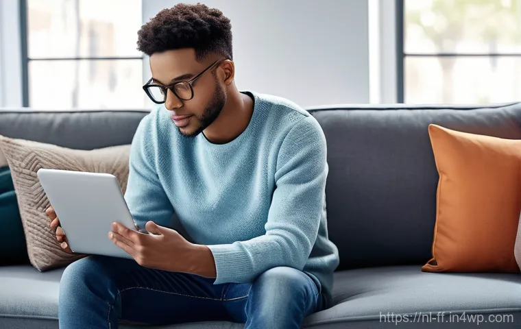 하이퍼 퍼스널라이제이션을 위한 데이터 수집 방법 - **Prompt:** A young adult, casually dressed in a comfortable sweater and jeans, sits relaxed on a mo...