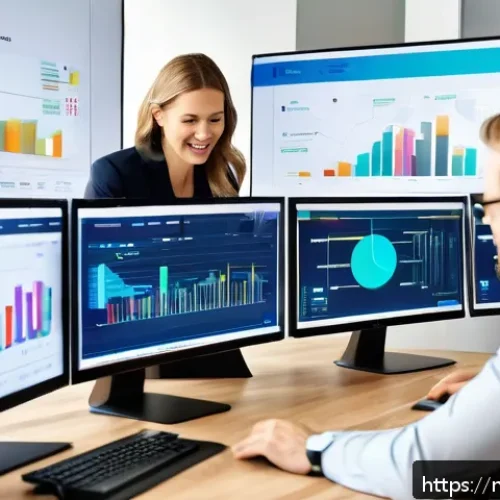 Home 33 하이퍼 퍼스널라이제이션과 실시간 마케팅 전략 - A modern office scene showcasing a diverse team of Dutch marketing professionals analyzing real-time...