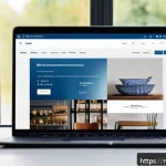 Home 23 하이퍼 퍼스널라이제이션을 위한 사용자 데이터 분석 - A modern Dutch retail webshop interface displayed on a sleek laptop screen, showing AI-driven person...